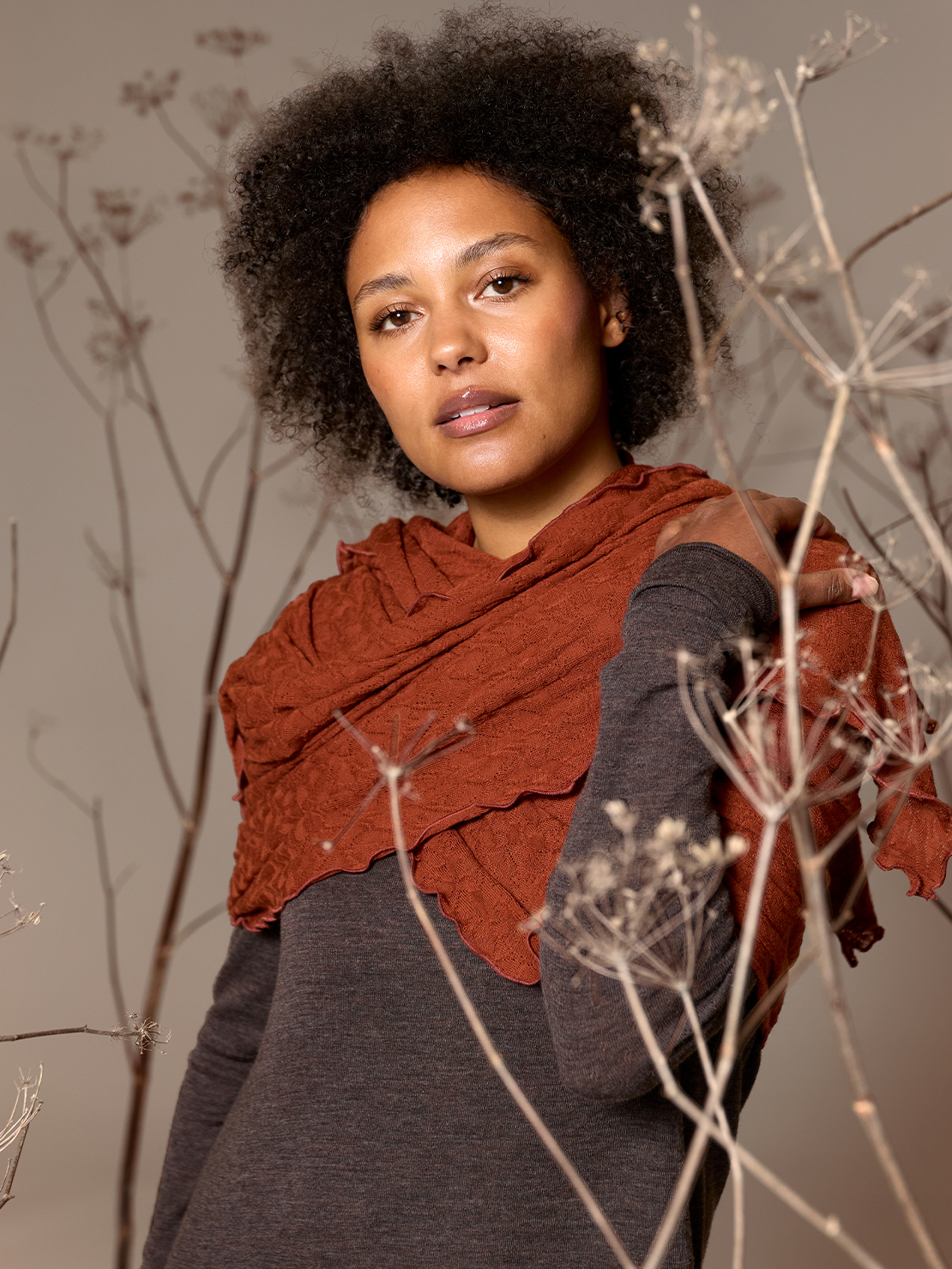 Signe scarf jacquard